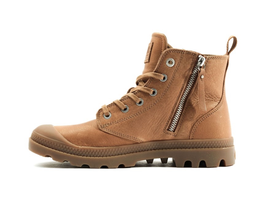 Dear Brown Palladium Pampa Hi Zip Lth Ess