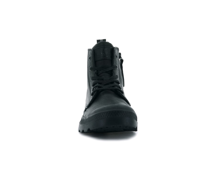 Palladium Black Pampa Hi Zip Lth Ess