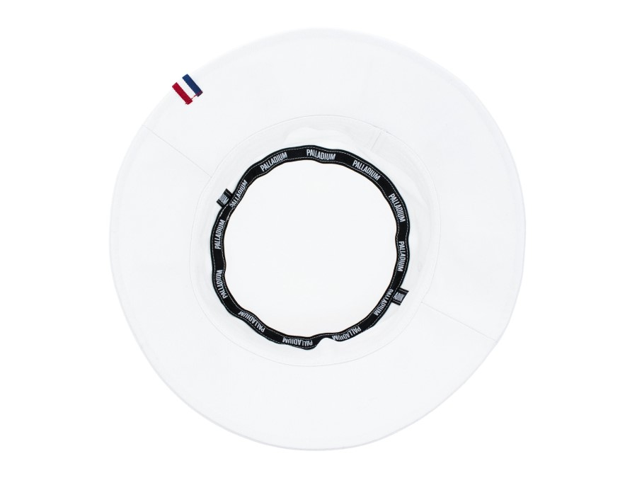 Palladium Bucket Hat Logo Edge White