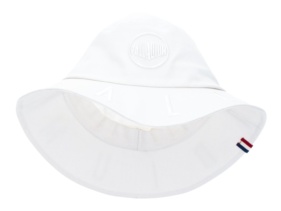 Palladium Bucket Hat Logo Edge White