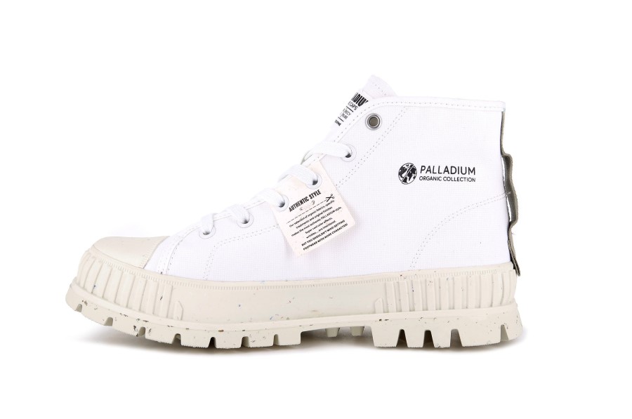 Palladium Pallashock Mid Organic Star White