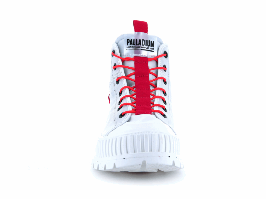 Palladium Pallashock Mid Ticket To Earth Star White