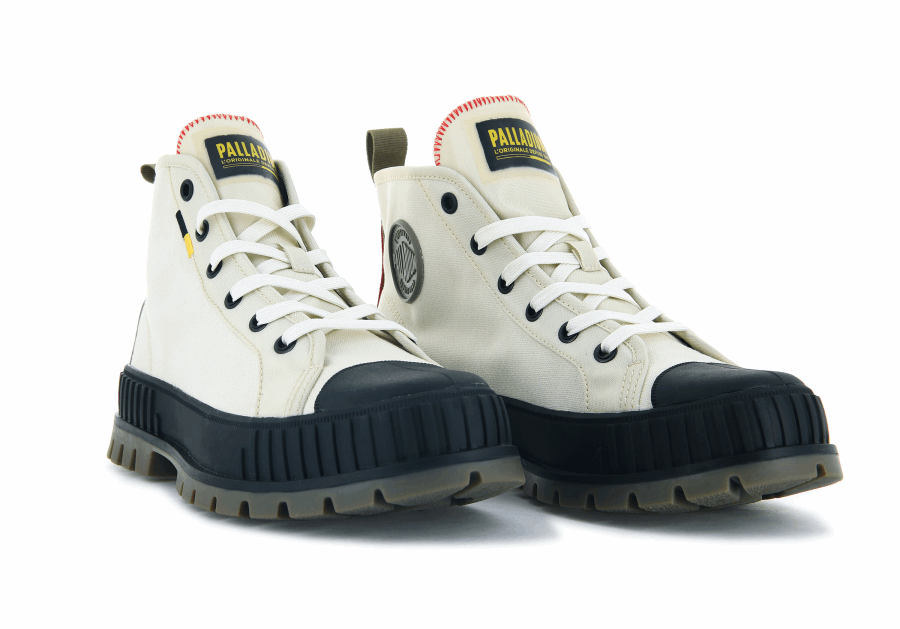 Palladium Pallashock Supply Hi White Asperagus