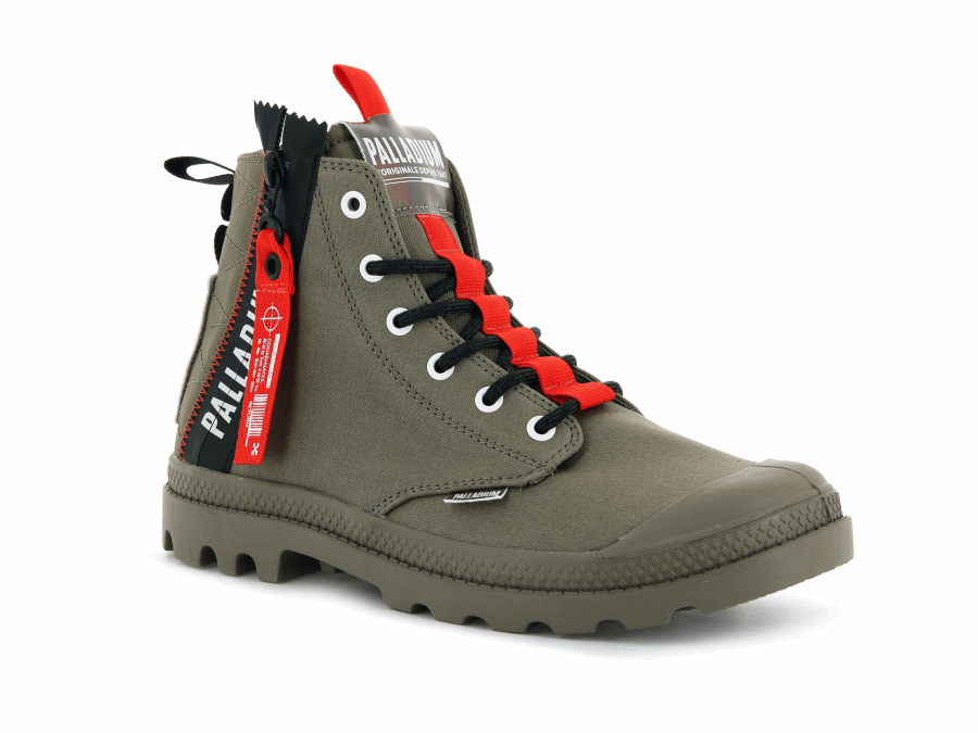 Palladium Pampa Hi Ticket To Earth Dusky Green