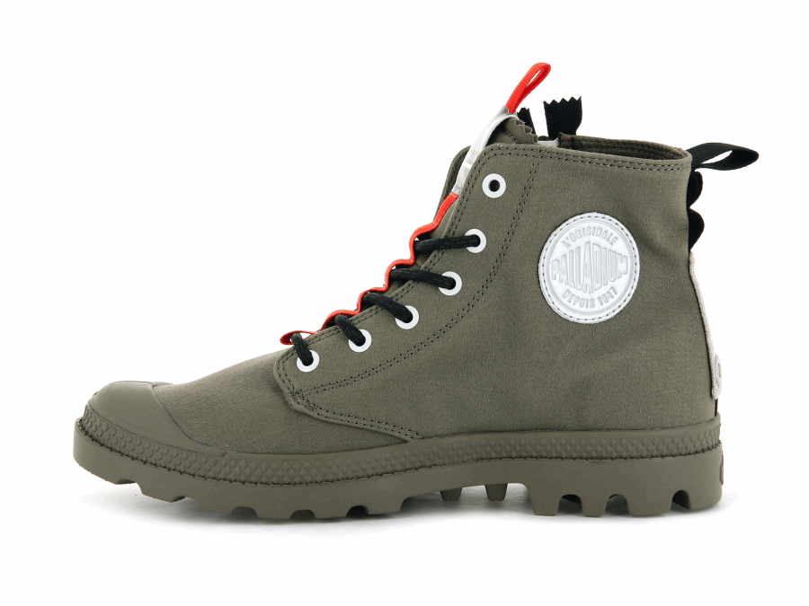 Palladium Pampa Hi Ticket To Earth Dusky Green