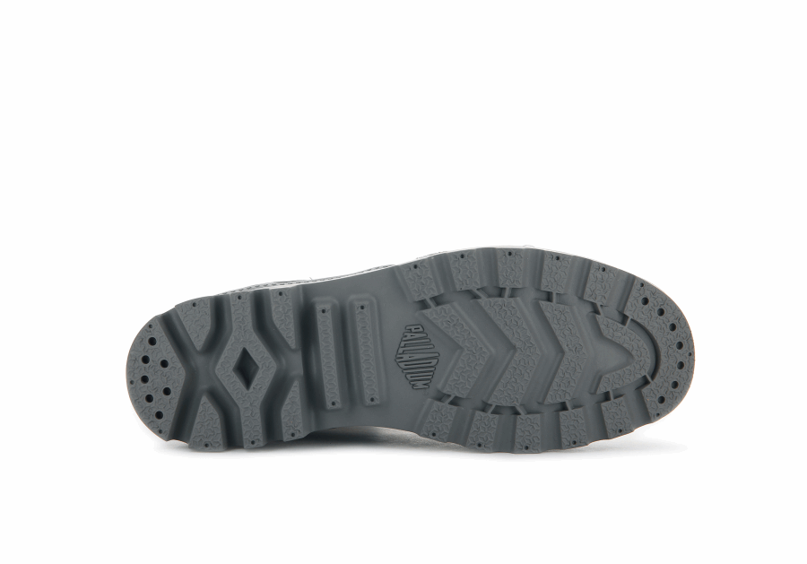 Palladium Pampa Hi Zip Leather S Gray Flannel