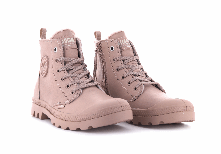 Palladium Pampa Hi Zip Leather S Misty Rose