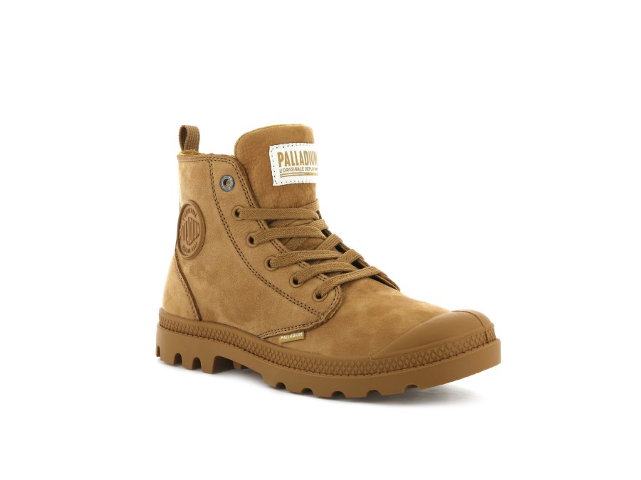 Palladium Pampa Hi Zip Nubuck Amber Gold