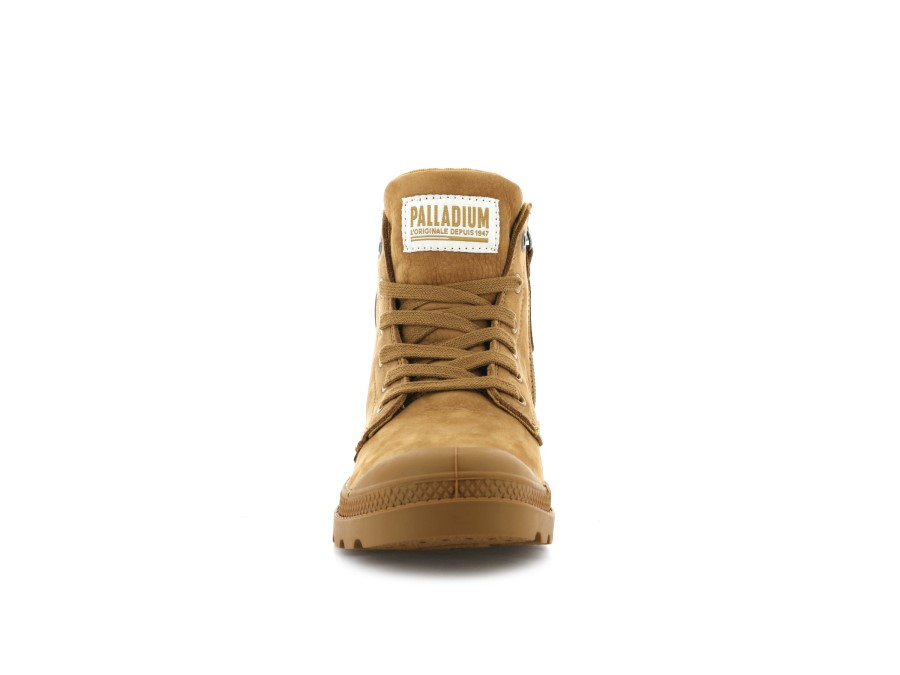 Palladium Pampa Hi Zip Nubuck Amber Gold