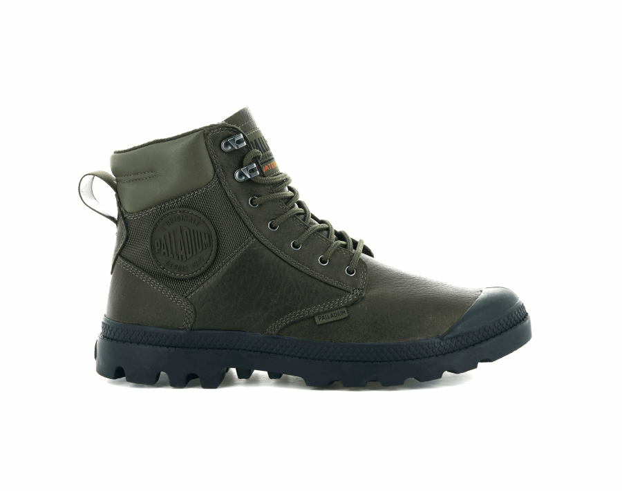 Palladium Pampa Shield Wp Lth Military Olive