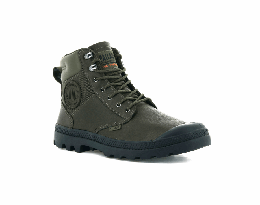 Palladium Pampa Shield Wp Lth Military Olive