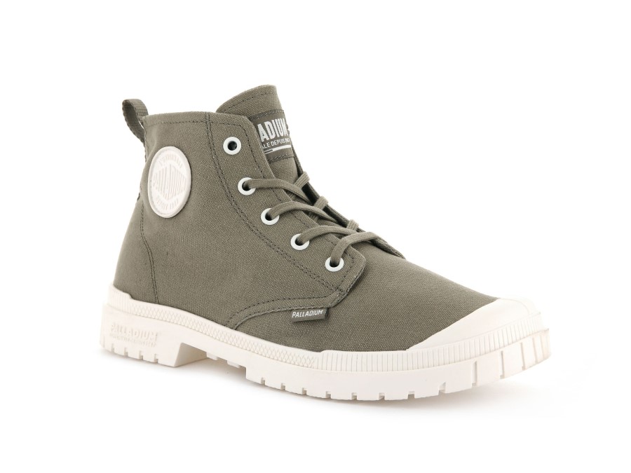 Palladium Pampa Sp20 Hi Canvas Dusky Green Marshmallow
